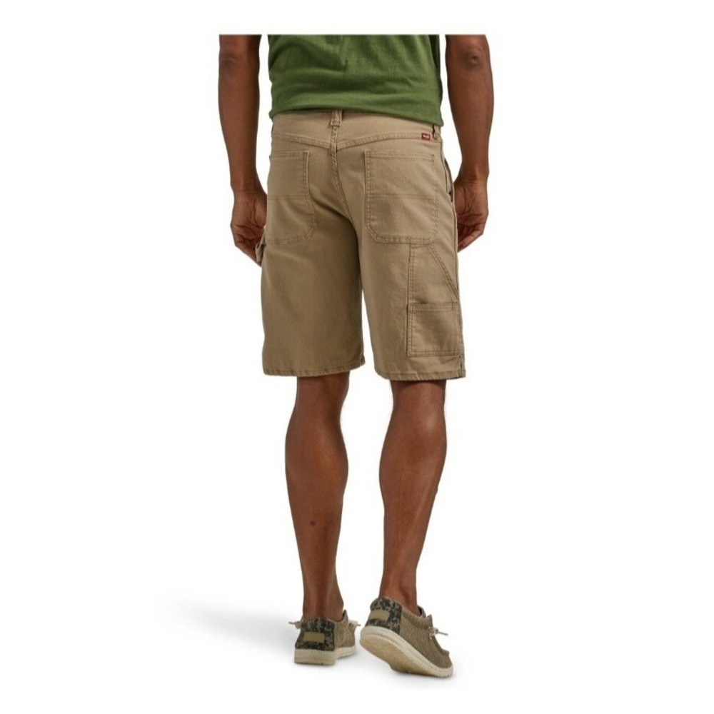 Wrangler Carpenter Shorts Mens 42 Petrified Oak Khaki 10" Inseam Pockets NWT - Picture 2 of 8